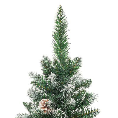 vidaXL Artificial Slim Christmas Tree with Stand 4 ft PVC