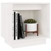 vidaXL Bedside Cabinet Set of 2 White Solid pinewood Medium