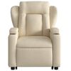 vidaXL Stand up Massage Recliner Chair Cream Fabric