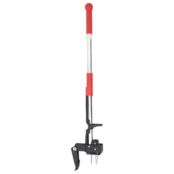 vidaXL Weed Remover Red and Silver 39.2 " Anodised Aluminium
