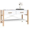 vidaXL Coffee Table White Engineered wood, solid pine wood, metal Medium