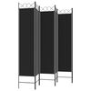 vidaXL 6-Panel Room Divider Black 94.5"x78.7" Fabric