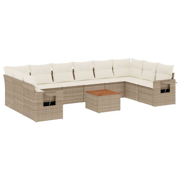 vidaXL Garden Sofa Set Beige