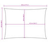 vidaXL Sunshade Sail Oxford Fabric Rectangular 8.2x14.8' White