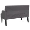vidaXL Bench Grey Faux leather, Plywood, Rubber wood, Foam Medium Bench