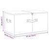 vidaXL Storage Box Set of 2 Cream Polyester Medium Foldable