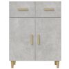 vidaXL Sideboard Concrete grey Engineered wood 27.4 in x 13.4 in x 35.0 in
