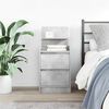 vidaXL Bedside Cabinet Concrete Grey Engineered wood Medium