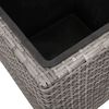 vidaXL Garden Raised Beds 3 pcs Poly Rattan Gray