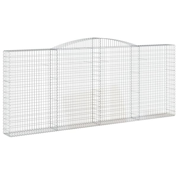 vidaXL Gabion Basket Set of 6 Silver Galvanized iron Extra Large