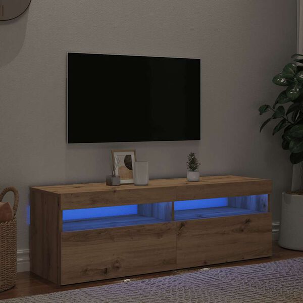 vidaXL TV Cabinet Artisan Oak Engineered Wood 47.2x13.8x15.7 in