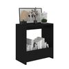 vidaXL Side Table Black Engineered wood 19.7 x 10.2 x 19.7 in Side Table