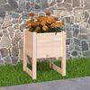 vidaXL Planter Natural Pine Solid Pine Wood Medium Decorative Inlays