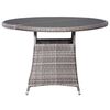 vidaXL Garden Dining Set Anthracite, Grey PE rattan, Steel, Glass Medium