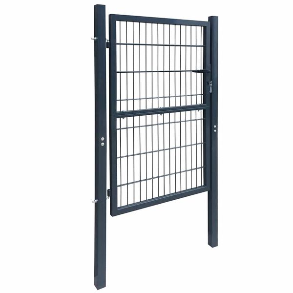 vidaXL Fence Gate Steel 39.4"x78.7" Anthracite