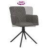vidaXL Swivel Dining Chair Set of 2 Dark Grey