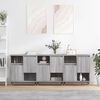 vidaXL Sideboard Set of 3 Grey sonoma Engineered wood Large Sideboard