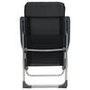 vidaXL Folding Camping Chairs 4 pcs Black Aluminum