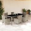 vidaXL Garden Dining Set Light Grey, Dark Grey