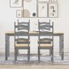 vidaXL Dining Set Grey Solid pine wood Medium Tough Dining Set