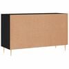 vidaXL Sideboard Black Engineered wood, Metal Medium Sideboard