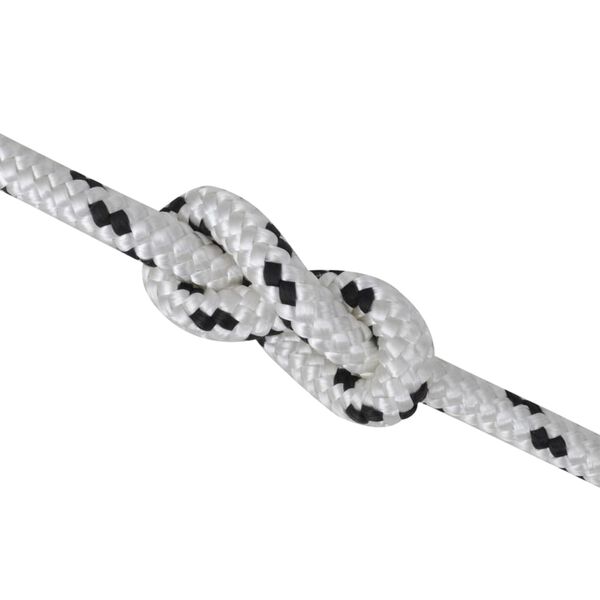 vidaXL Braided Rope Coil Boat Line Polyester 0.39"x1968.5"