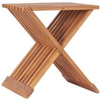 vidaXL Folding Stool 15.7"x12.6"x17.7" Solid Teak Wood