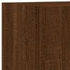 vidaXL TV Cabinet Set of 2 Brown oak Engineered wood, glass Medium