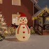 vidaXL Inflatable Snowman White, red, and black