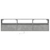 vidaXL TV Wall Cabinet Concrete Grey Engineered Wood Large