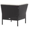 vidaXL Garden Lounge Set Black, Cream White