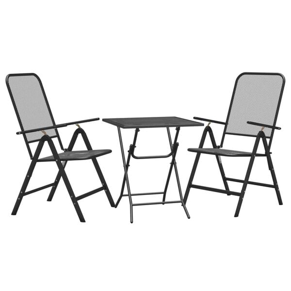 vidaXL Garden Dining Set Anthracite