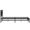 vidaXL Bed Frame Brown Oak Steel, engineered wood Super King Bed Frame