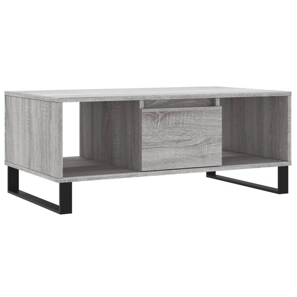 vidaXL Coffee Table Grey Sonoma Engineered wood, Metal Medium