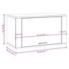 vidaXL Wall-mounted Shoe Cabinet High gloss white Engineered wood Medium