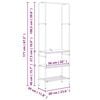 vidaXL Clothes Rack with Shelves Other artisan oak 60 x 30 x 171 cm