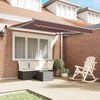 vidaXL Automatic Retractable Awning Brown 118.1x98.4"