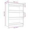 vidaXL Book Cabinet High gloss white Engineered wood Medium Book Cabinet