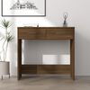 vidaXL Desk Brown Oak Engineered Wood Compact Storage Desk