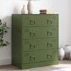 vidaXL Sideboard Olive Green Cold-rolled Steel Medium Sideboard