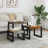 vidaXL Side Table Set of 3 Varies Solid reclaimed wood Small to medium