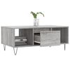 vidaXL Coffee Table Grey Sonoma Engineered wood, Metal