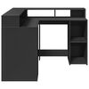 vidaXL Desk Black Engineered wood Large Desk Modern Computer Desk