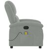 vidaXL Massage Recliner Chair Light Gray Velvet Standard