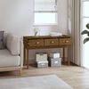 vidaXL Console Table Honey Brown Solid Pine Wood 45 in Storage