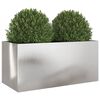 vidaXL Planter Silver Stainless Steel Medium Durable Planter