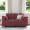 vidaXL Sofa Wine Red 62.99 x 30.31 x 32.28 in Fabric