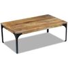 vidaXL Coffee Table Natural Mango Wood and Steel 39.4 x 23.6 x 13.8 in