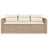 vidaXL Garden Sofa Beige and Cream