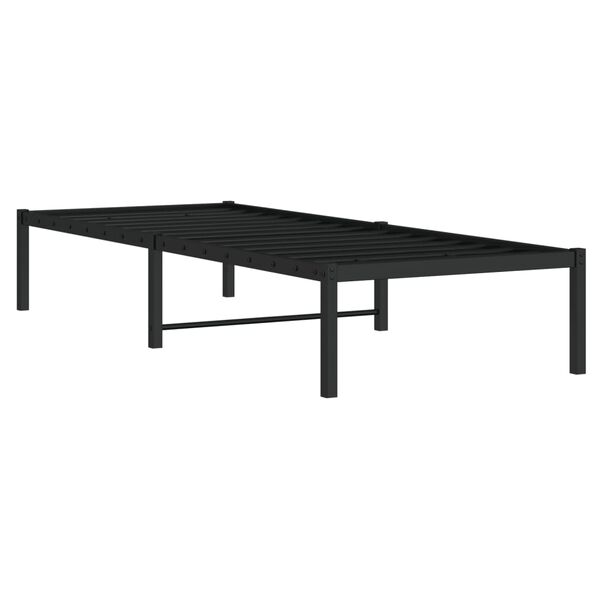 vidaXL Metal Bed Frame without Mattress Black 29.5"x74.8"